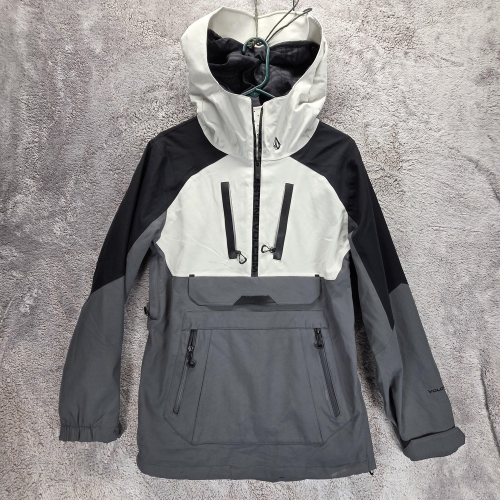 Volcom Jacket Mens XS Gray Brighton Pullover Waterproof Anorak Ski Snowboard